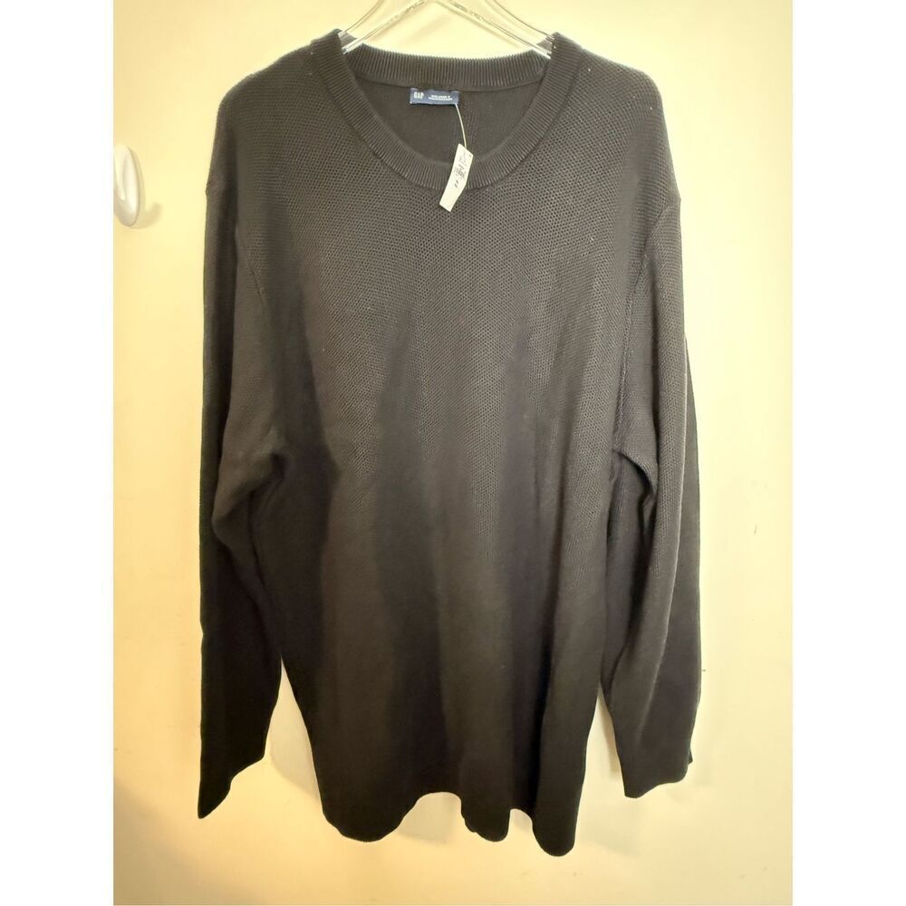 GAP Mainstay Crewneck Sweater True Black XXL  Tall NWT